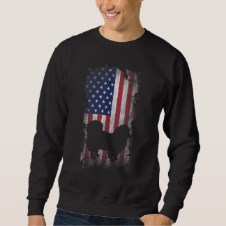 Sweatshirt Chien Cool du drapeau Pekingese