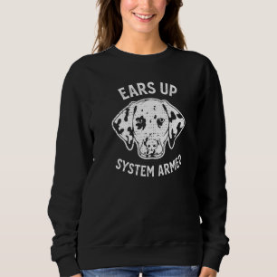 Sweatshirt Chien Dalmatien Drôle Mignon Oreilles levées Amour