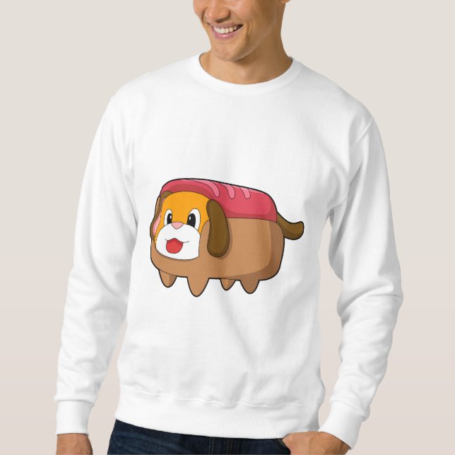 Sweatshirt Chien dans Hotdog (Devant)