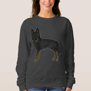 Sweatshirt Chien de berger allemand noir bi-couleur mignon de