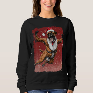 Sweatshirt Chien de boîte de Noël Pop Art