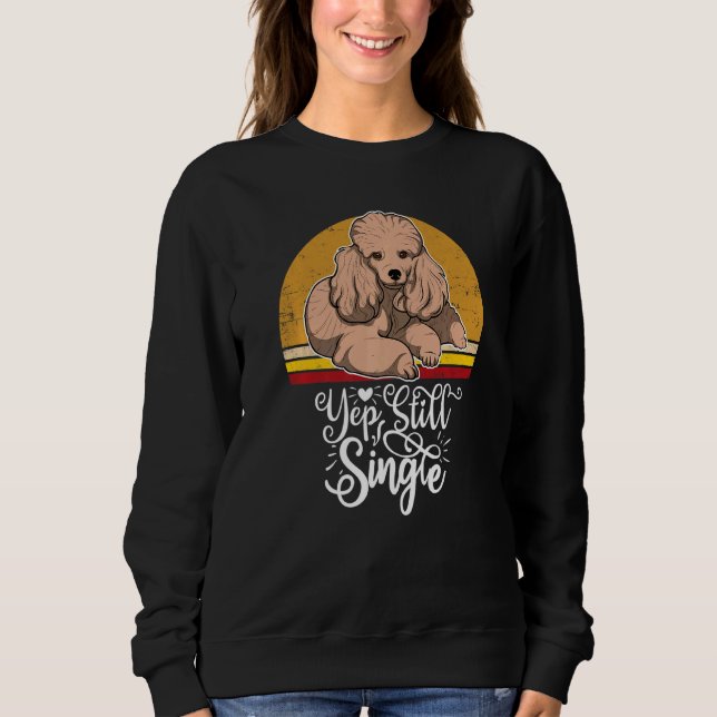 Sweatshirt Chien de caniche Vintage 12 (Devant)