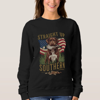 Sweatshirt Chien de chasse et canard Straight Up Southern