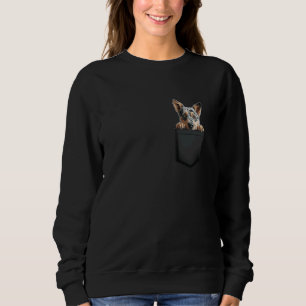 Sweatshirt Chien de chèvre australien en poche mignon animal
