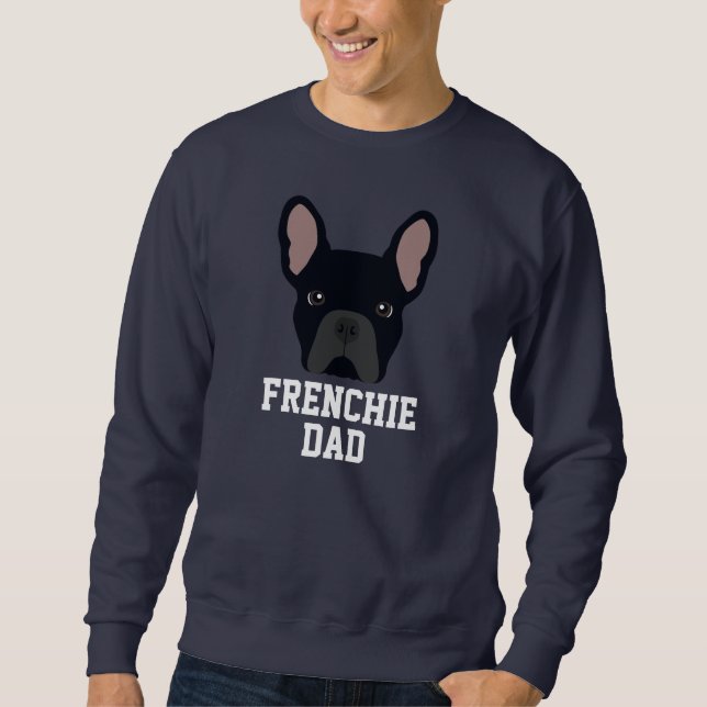Sweatshirt Chien de Chien de France Noir Papa (Devant)
