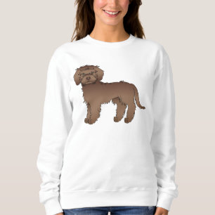 Sweatshirt Chien de dessin animé Mini Goldendoodle au chocola