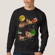 Chien de Noël de Reindeer à cheval Père Noël Noël