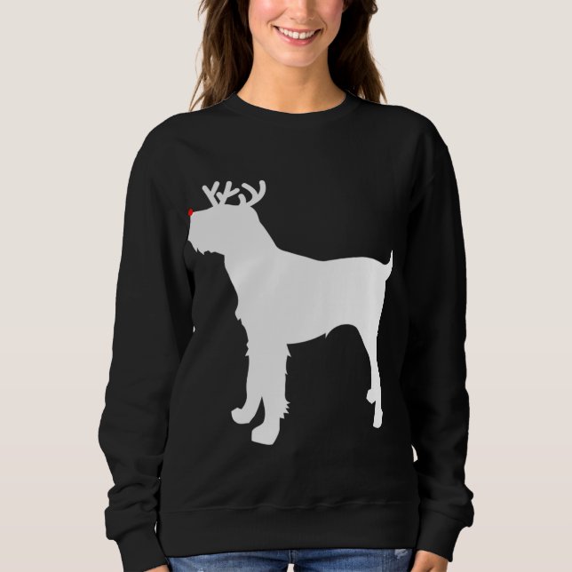 Sweatshirt Chien de Noël Spinone Italiano Reindeer (Devant)