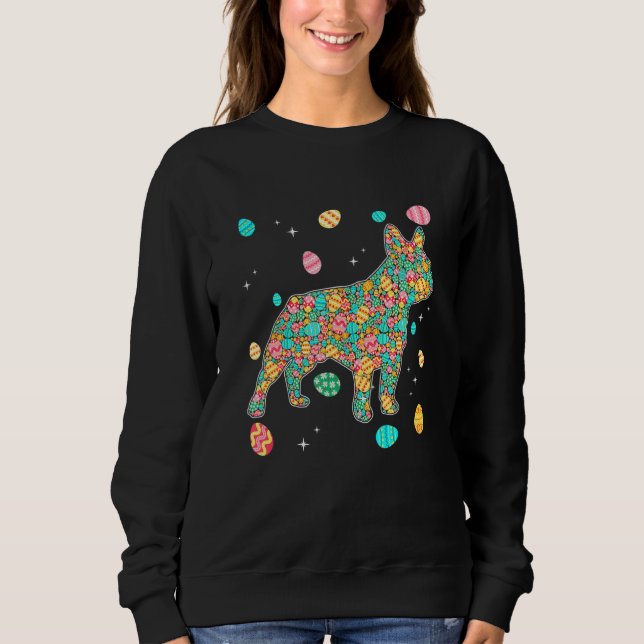 Sweatshirt Chien de Pâques Jour de Pâques Chien Papa Chien Ma (Devant)