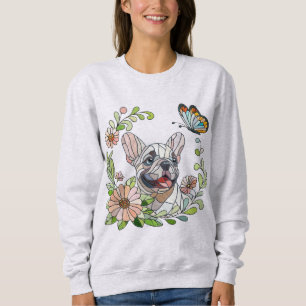 Sweatshirt Chien de taureau français mignon - mosaïque pastel