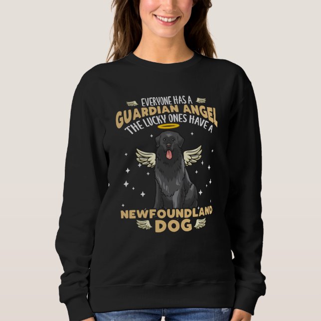 Sweatshirt Chien de Terre-Neuve avec un drôle de dicton (Devant)