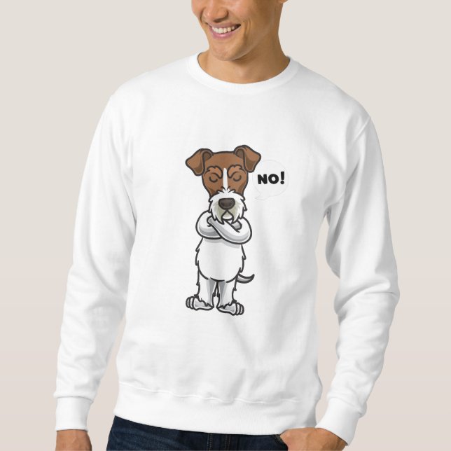 Sweatshirt Chien de Terrier renard de fil têtu (Devant)