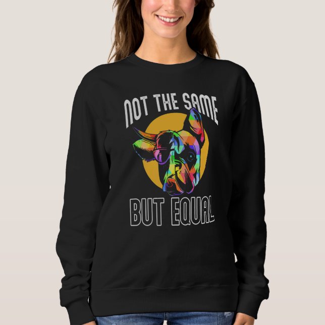 Sweatshirt Chien de vache Vegan sans viande végétarien végéta (Devant)