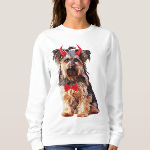 Sweatshirt Chien du Yorkshire Terrier à Halloween