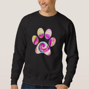 Sweatshirt Chien Empreinte de patte Aquarelle Chien Paw