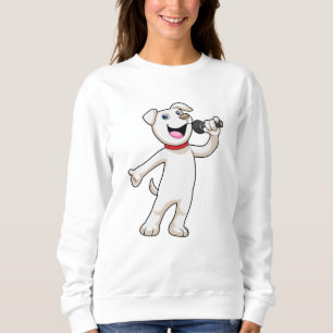 Sweatshirt Chien en chantant avec microphone