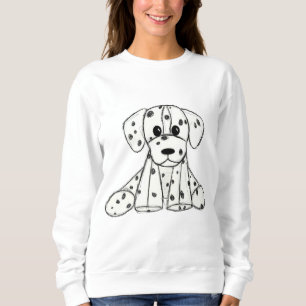 Sweatshirt Chien en dalmate dessin simple noir
