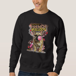 Sweatshirt Chien Français Bulldog Et Candy Frenchie Chien Chi