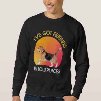 Sweatshirt Chien J'ai des amis en bas endroits  Chien