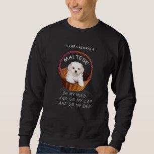 Sweatshirt Chien Maltais Est Sur Mon Esprit Chien 2