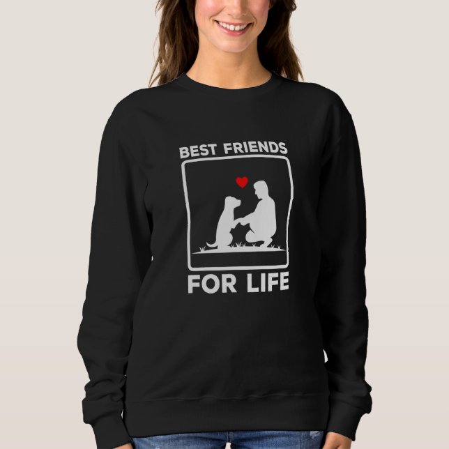 Sweatshirt Chien Maman Chien Papa Meilleur Amis Pour La Vie C (Devant)