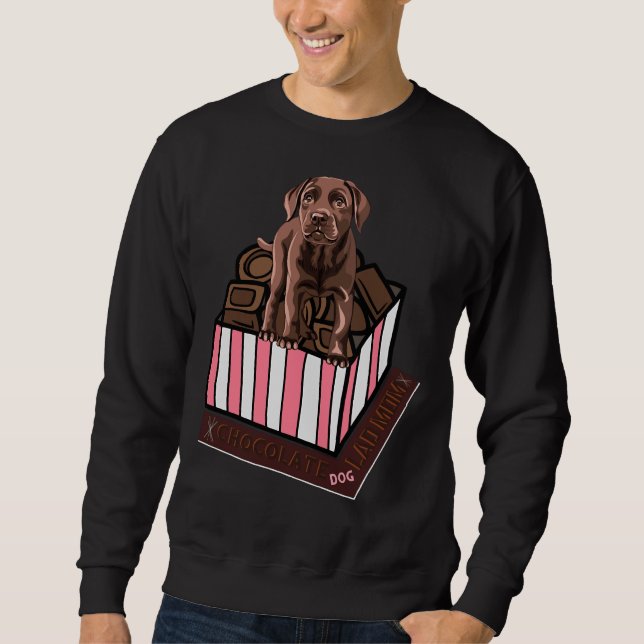 Sweatshirt Chien Maman Lab Équipé Scoop (Devant)