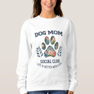 Sweatshirt Chien Maman Paw Floral