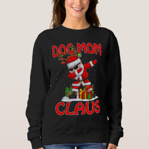 Sweatshirt Chien Maman Santa Claus Costume de jumelage de Noë