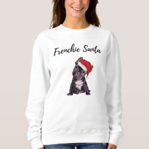 Sweatshirt Chien mignon Frenchie Père Noël