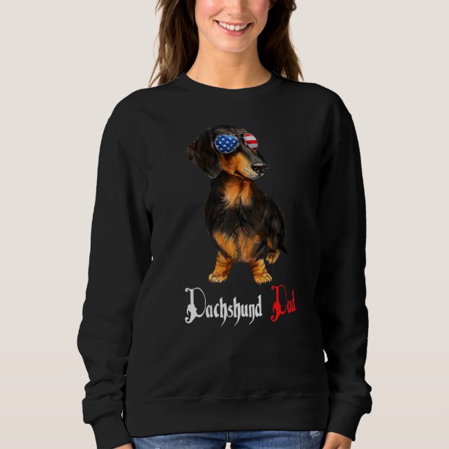 Sweatshirt Chien Papa Chien Papa Chien Dachshund (Devant)