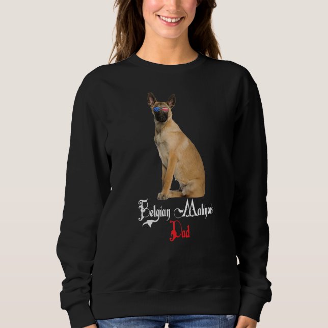 Sweatshirt Chien Papa Chipot Papa Belge Malinois (Devant)