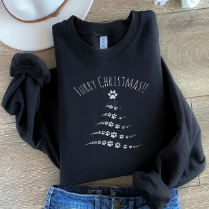 Sweatshirt Chien Paw Christmas Tree   Fer Noël