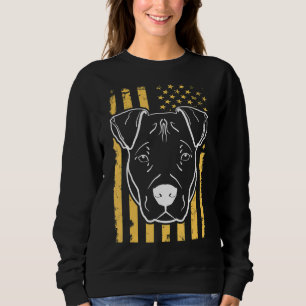 Sweatshirt Chien Pitbull Us drapeau américain