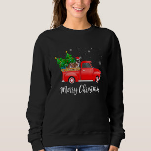 Sweatshirt Chien Saint-Bernard à bord d'un camion rouge de No