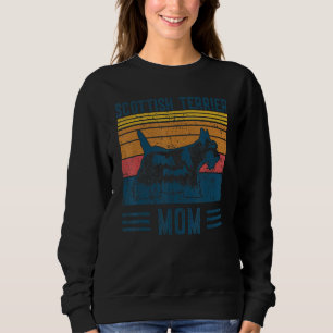 Sweatshirt Chien Scottish Terrier Maman Vintage Scottish Terr