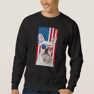 Sweatshirt Chien-taureaux Français Blanc 4 juillet Pour Enfan
