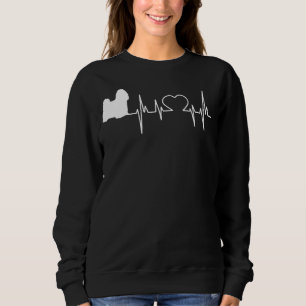 Sweatshirt Chien Tibétain Terrier Heartbeat