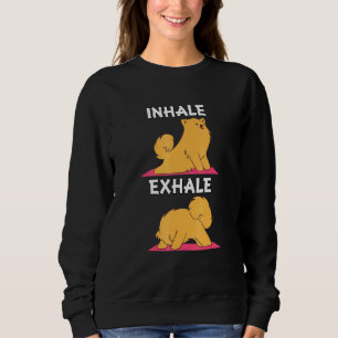 Sweatshirt Chien Yoga Chien Tasse Dans Les Positions De Yoga