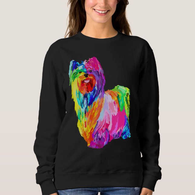 Sweatshirt Chien Yorkie Pour Femmes Yorkshire Terrier Mens (Devant)