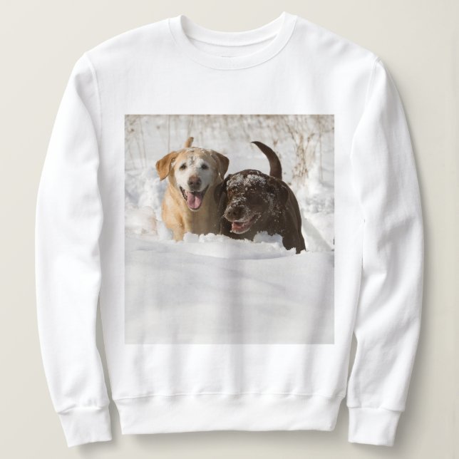 Sweatshirt Chiens d'arrêt de Labrador de sourire dans la (Design devant)