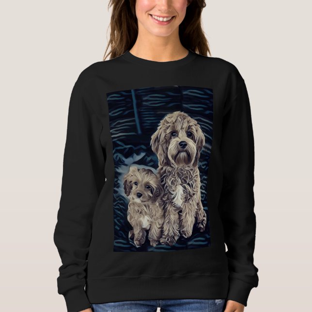 Sweatshirt Chiens de Cavapo Adorable Animaux Poodle mignon Ch (Devant)