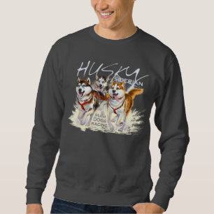 Sweatshirt chiens de traîneau de chien de traîneau sibérie