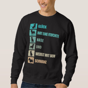 Sweatshirt Chiens Dit En Allemand À Propos De Quatre Hameçons