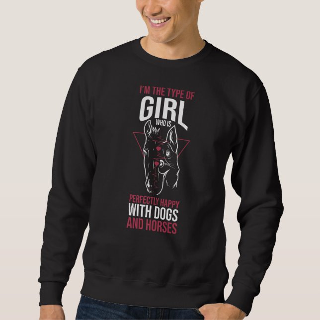 Sweatshirt Chiens Et Chevaux (Devant)