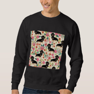 Sweatshirt Chiens Et Fleurs Dachshund