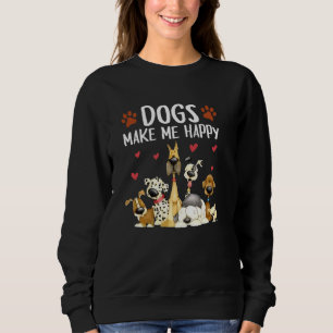 Sweatshirt Chiens Rendre Joyeux - Pour Les Amateurs De Chiens