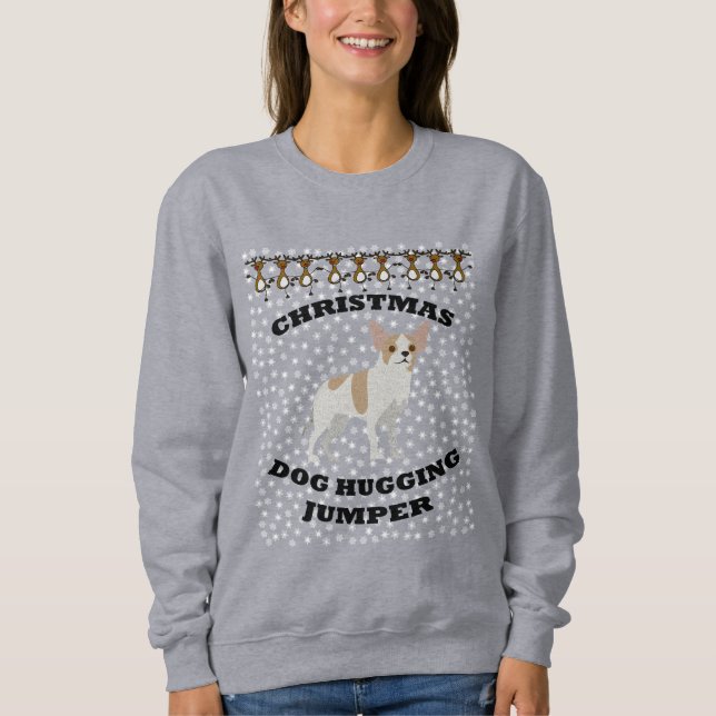 Sweatshirt Chihuahua chien de Noël Chien de Noël (Devant)
