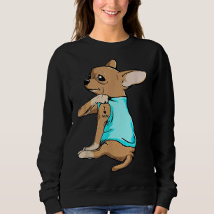 Sweatshirt Chihuahua Chien I Love Maman Tattoo Chihuahua