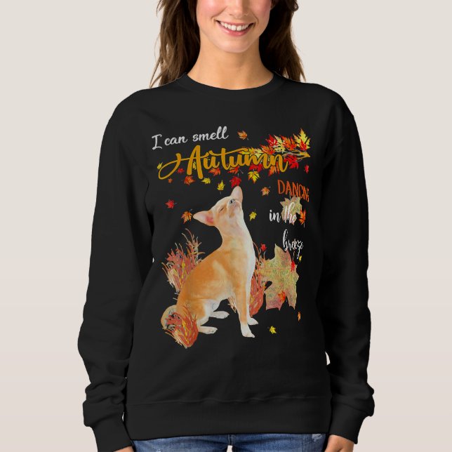 Sweatshirt Chihuahua Chien Je Peux Sentir La Danse D'Automne  (Devant)