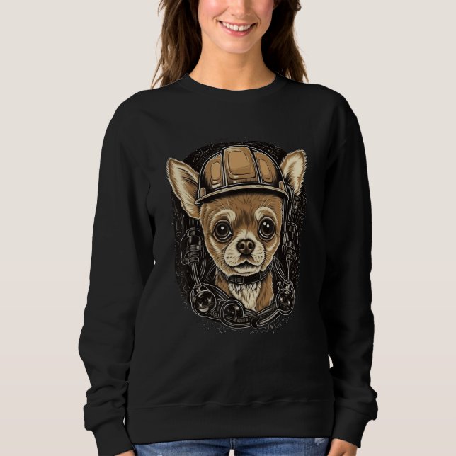Sweatshirt Chihuahua Construction Worker Construction Excavat (Devant)